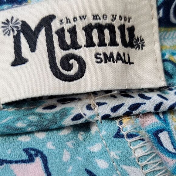 Show Me Your Mumu Pink & Blue Wrap Shorts - Picture 6 of 6